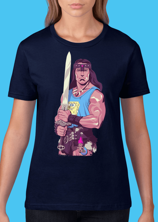 Mike Wrobel Shop Conan The Barbarian T Shirt Woman Navy Blue Small Medium Large X-Large 2X-Large