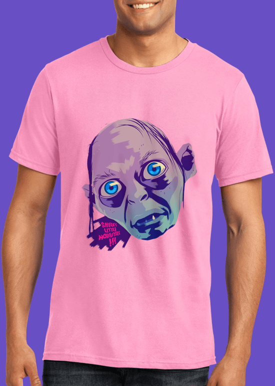 Mike Wrobel Shop Gollum T Shirt Man Charity Pink Small Medium Large X-Large 2X-Large