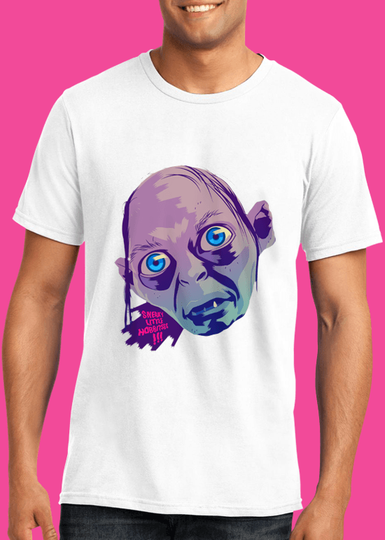 Mike Wrobel Shop Gollum T Shirt Man White Small Medium Large X-Large 2X-Large