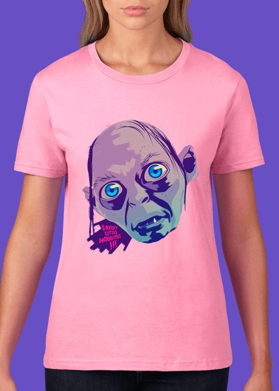 Mike Wrobel Shop Gollum T Shirt Woman Charity Pink Small Medium Large X-Large 2X-Large