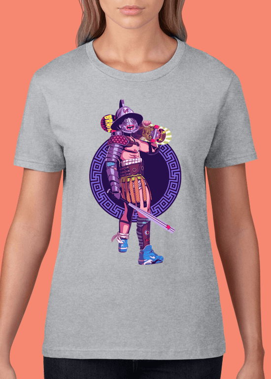 Mike Wrobel Shop Skater Gladiator T Shirt Woman Heather Grey Small Medium Large X-Large 2X-Large