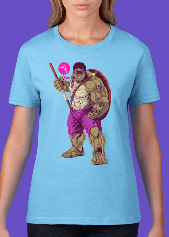 Mike Wrobel Shop The Hulk T Shirt Woman Light Blue Small Medium Large X-Large 2X-Large