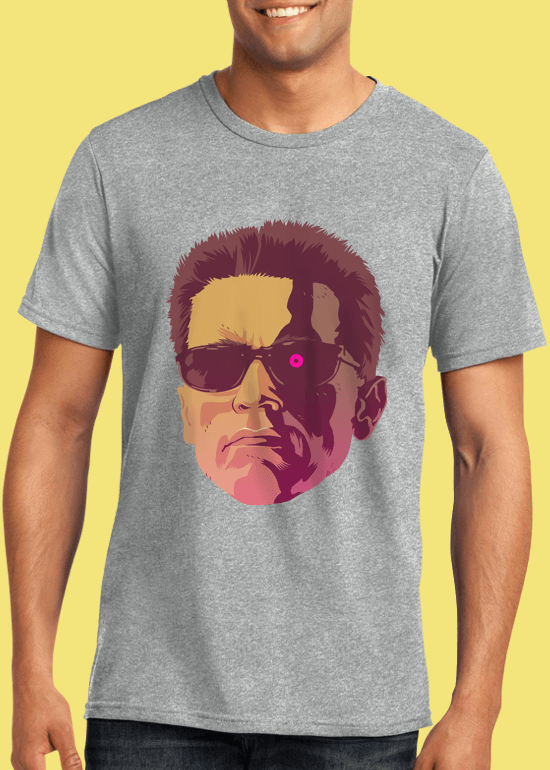 Mike Wrobel Shop The Terminator T Shirt Man Heather Grey Small Medium Large X-Large 2X-Large