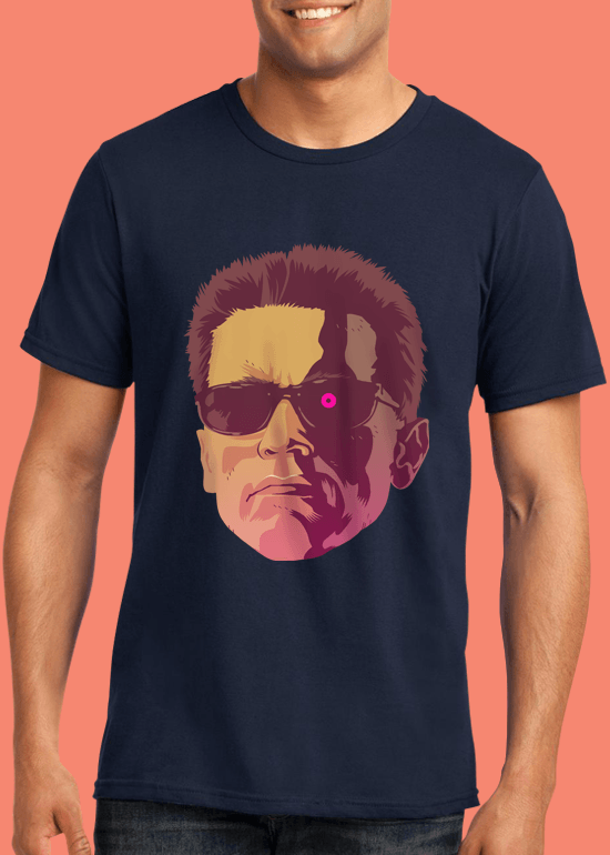 Mike Wrobel Shop The Terminator T Shirt Man Navy Blue Small Medium Large X-Large 2X-Large