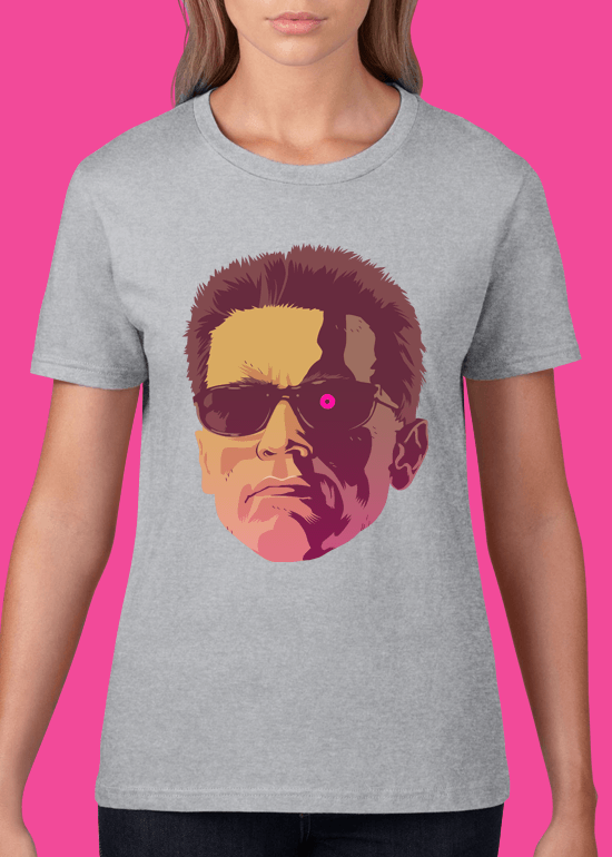 Mike Wrobel Shop The Terminator T Shirt Woman Heather Grey Small Medium Large X-Large 2X-Large