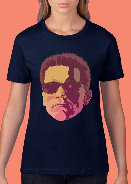 Mike Wrobel Shop The Terminator T Shirt Woman Navy Blue Small Medium Large X-Large 2X-Large