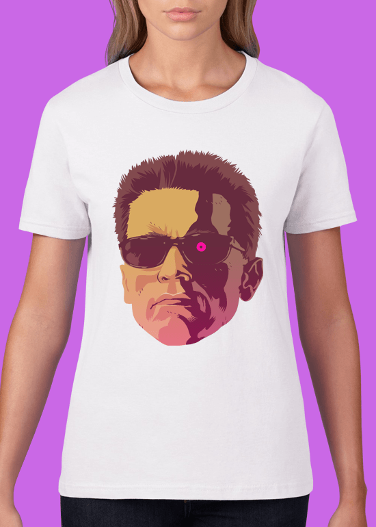 Mike Wrobel Shop The Terminator T Shirt Woman White Small Medium Large X-Large 2X-Large