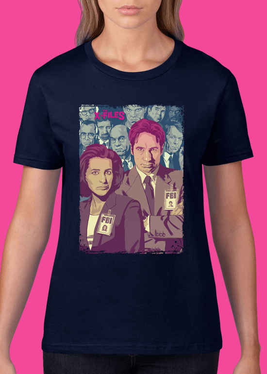 Mike Wrobel Shop The X-Files T Shirt Woman Navy Blue Small Medium Large X-Large 2X-Large