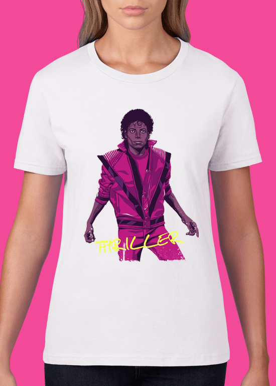 Mike Wrobel Shop Thriller Michael Jackson T Shirt Woman White Small Medium Large X-Large 2X-Large