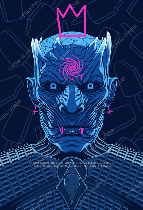 Mike Wrobel Shop Thrones Night King Limited Edition Art Print medium-14x20 Artwork Wall Art Poster