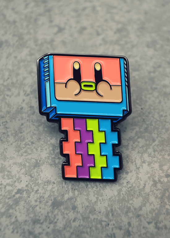 Famicom Cartridge Enamel Pin-Goodies-Mike Wrobel Shop-Mike Wrobel Shop