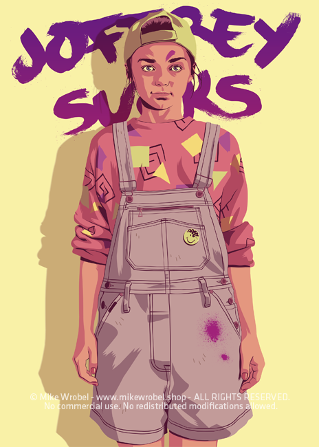 Mike Wrobel Shop 80/90s Thrones A. Strk Art Print medium-8.3x11.7 Artwork Wall Art Poster