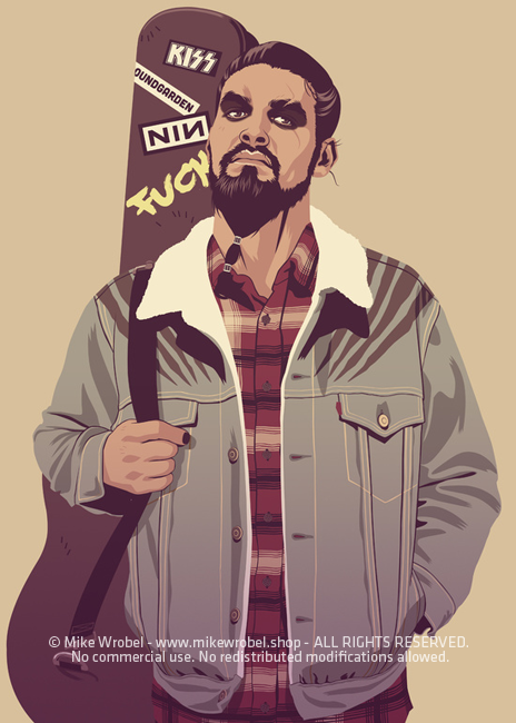 Mike Wrobel Shop 80/90s Thrones K. Drog Art Print medium-8.3x11.7 Artwork Wall Art Poster