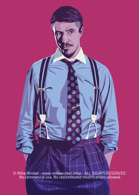 Mike Wrobel Shop 80/90s Thrones Littlefinger Art Print medium-8.3x11.7 Artwork Wall Art Poster