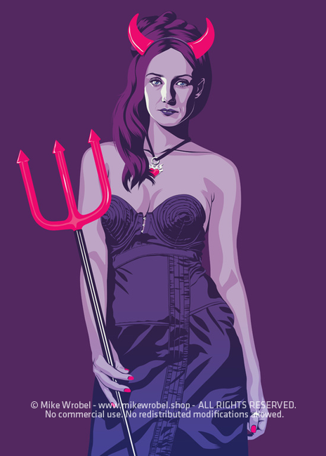 Mike Wrobel Shop 80/90s Thrones Meliss Art Print medium-8.3x11.7 Artwork Wall Art Poster