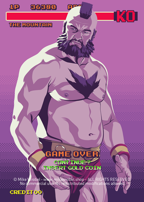 Mike Wrobel Shop 80/90s Thrones Mountain Art Print medium-8.3x11.7 Artwork Wall Art Poster