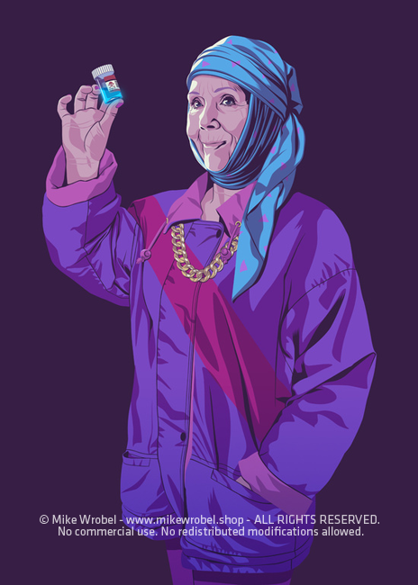 Mike Wrobel Shop 80/90s Thrones O. Tyrl Art Print medium-8.3x11.7 Artwork Wall Art Poster