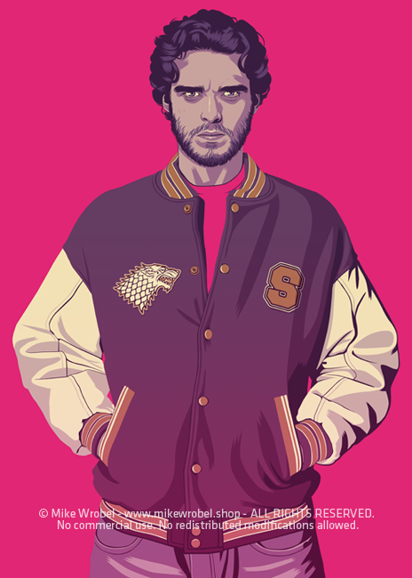 Mike Wrobel Shop 80/90s Thrones R. Strk Art Print medium-8.3x11.7 Artwork Wall Art Poster