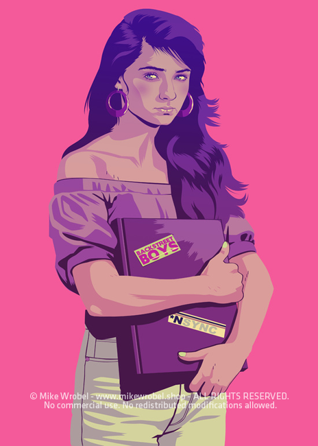 Mike Wrobel Shop 80/90s Thrones Sans Strk Art Print medium-8.3x11.7 Artwork Wall Art Poster