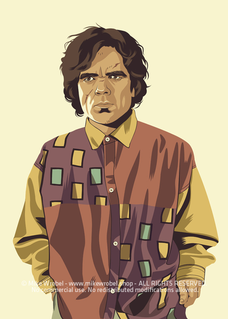 Mike Wrobel Shop 80/90s Thrones Tyrn L. Art Print medium-8.3x11.7 Artwork Wall Art Poster