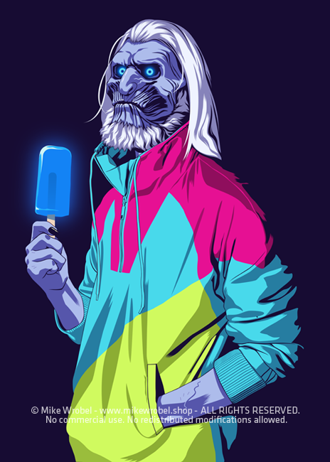 Mike Wrobel Shop 80/90s Thrones W WALKER Art Print medium-8.3x11.7 Artwork Wall Art Poster