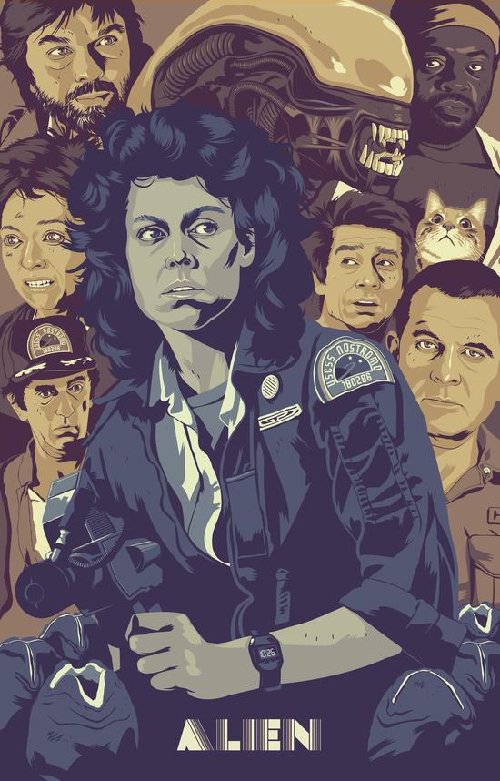 Mike Wrobel Shop Alien Art Print medium-13x20 Artwork Wall Art Poster