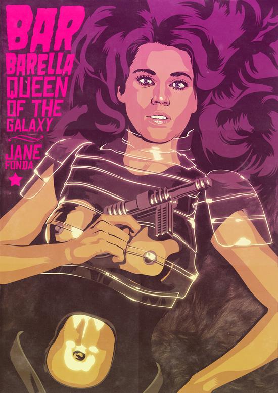 Mike Wrobel Shop Barbarella Art Print medium-8x12 Artwork Wall Art Poster