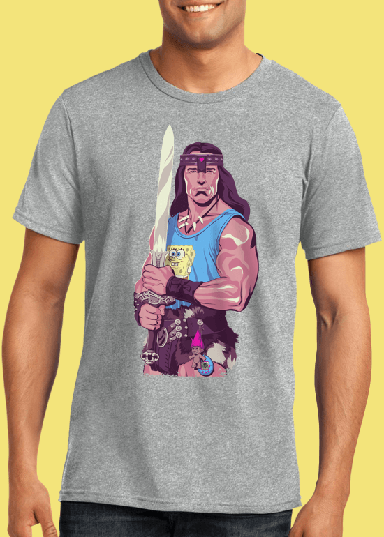 Mike Wrobel Shop Conan The Barbarian T Shirt Man Heather Grey Small Medium Large X-Large 2X-Large