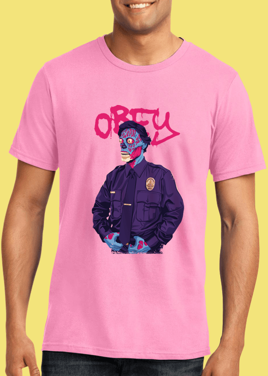 Mike Wrobel Shop Obey T Shirt Man Charity Pink Small Medium Large X-Large 2X-Large
