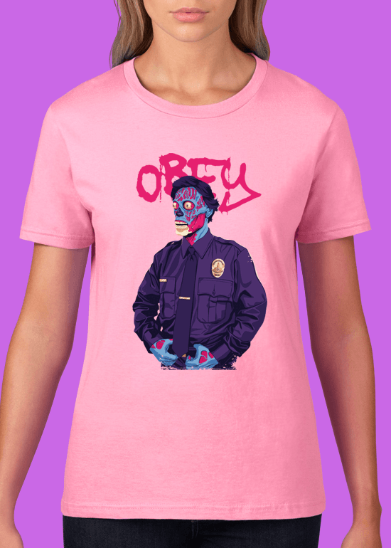 Mike Wrobel Shop Obey T Shirt Woman Charity Pink Small Medium Large X-Large 2X-Large