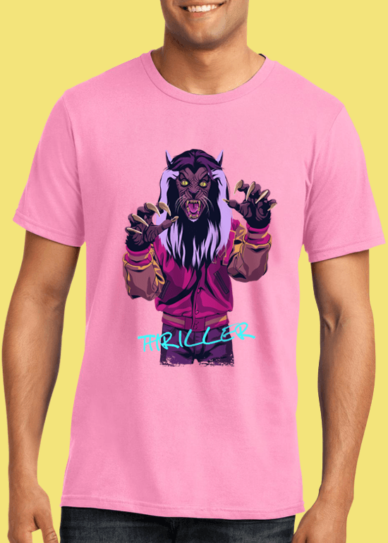 Mike Wrobel Shop Thriller Werewolf T Shirt Man Charity Pink Small Medium Large X-Large 2X-Large