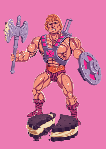 Mike Wrobel Shop TOYS #01 He-Man Art Print medium-12x12 Artwork Wall Art Poster