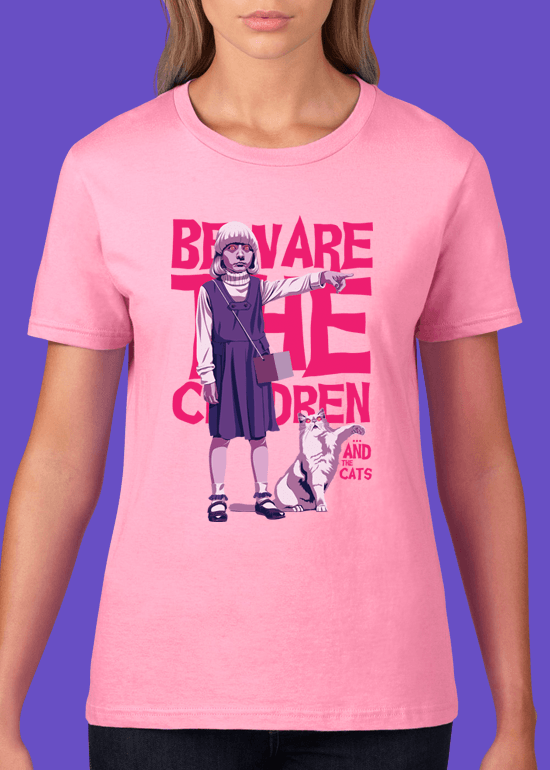 Mike Wrobel Shop Village Of The Damned T Shirt Woman Charity Pink Small Medium Large X-Large 2X-Large